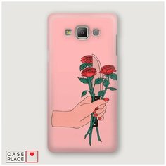 Чехол Пластиковый Samsung Galaxy Grand Prime Розы и нож Case Place