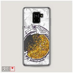 Чехол Жидкий с блестками Samsung Galaxy A8 Plus 2018 Прозрачное зеркало Case Place