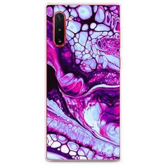 Силиконовый чехол "Розовый флюид арт" на Samsung Galaxy Note 10 / Самсунг Гэлакси Нот 10 Case Place
