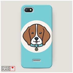 Чехол Пластиковый Xiaomi Redmi 6A Собака в ошейнике Case Place