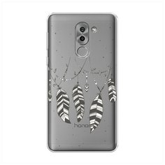 Силиконовый чехол "Гирлянда из перьев 3" на Honor 6X / Хонор 6Х Case Place
