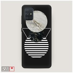 Чехол силиконовый Матовый Samsung Galaxy A71 Пирамида из кругов Case Place