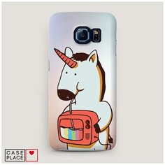 Чехол Пластиковый Samsung Galaxy S6 Единорог и телевизор Case Place