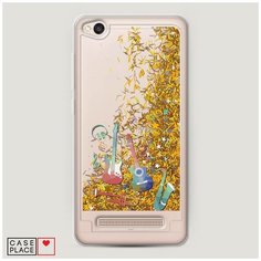 Чехол Жидкий с блестками Xiaomi Redmi 4A Музыкальные инструменты градиент Case Place