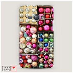 Чехол Пластиковый Samsung Galaxy J1 2016 Елочные игрушки Case Place