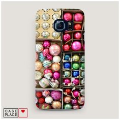 Чехол Пластиковый Samsung Galaxy S6 Елочные игрушки Case Place