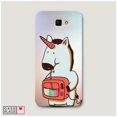 Чехол Пластиковый Samsung Galaxy J5 Prime 2016 Единорог и телевизор Case Place