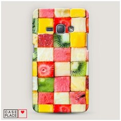Чехол Пластиковый Samsung Galaxy J1 2016 Фруктовые кубики Case Place