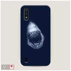 Чехол Пластиковый Samsung Galaxy A01 Пасть акулы Case Place