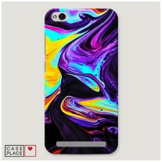 Чехол Пластиковый Xiaomi Redmi 5A Фиолетовый флюид арт Case Place