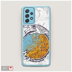 Чехол Жидкий с блестками Samsung Galaxy A52 Прозрачное зеркало Case Place