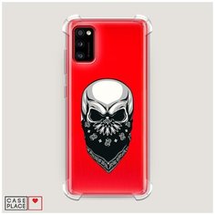 Чехол силиконовый Противоударный Samsung Galaxy A41 Череп в маске Case Place