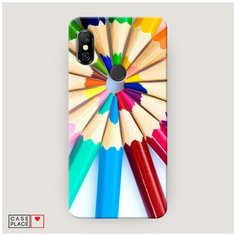 Чехол Пластиковый Xiaomi Redmi Note 6 Pro Цветные карандаши Case Place