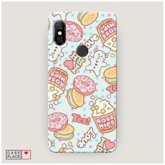 Чехол Пластиковый Xiaomi Redmi Note 6 Pro Сладости постер Case Place