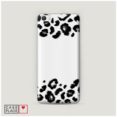 Чехол Пластиковый Xiaomi Mi5 Окрас леопарда рамка черная Case Place