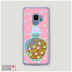 Чехол Жидкий с блестками Samsung Galaxy S9 Сладкие духи Case Place