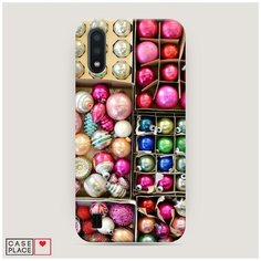 Чехол Пластиковый Samsung Galaxy A01 Елочные игрушки Case Place