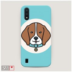 Чехол Пластиковый Samsung Galaxy A01 Собака в ошейнике Case Place