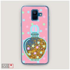 Чехол Жидкий с блестками Samsung Galaxy A6 Сладкие духи Case Place
