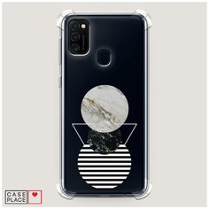 Чехол силиконовый Противоударный Samsung Galaxy M21 Пирамида из кругов Case Place