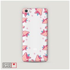 Чехол Пластиковый Xiaomi Mi5 Рамка из розовых единорогов Case Place