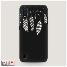 Чехол силиконовый Матовый Samsung Galaxy A01 Гирлянда из перьев 3 Case Place