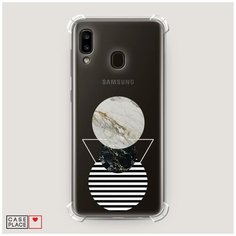 Чехол силиконовый Противоударный Samsung Galaxy A30 Пирамида из кругов Case Place
