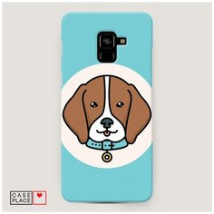 Чехол Пластиковый Samsung Galaxy A8 Plus 2018 Собака в ошейнике Case Place
