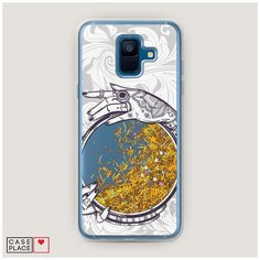 Чехол Жидкий с блестками Samsung Galaxy A6 Прозрачное зеркало Case Place
