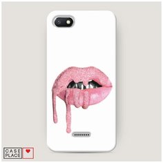 Чехол Пластиковый Xiaomi Redmi 6A Потекший блеск на губах Case Place