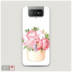 Силиконовый чехол "Коробка с пионами" на Asus Zenfone 7 ZS670KS / Асус Зенфон 7 ZS670KS Case Place