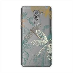 Силиконовый чехол "Тени стрекоз" на Honor 6X / Хонор 6Х Case Place