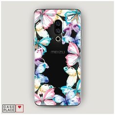 Силиконовый чехол "Рамка из бабочек" на Meizu 15 / Мейзу 15 Case Place
