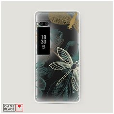 Силиконовый чехол "Тени стрекоз" на Meizu Pro 7 Plus / Мейзу Про 7 Плюс Case Place