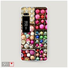 Силиконовый чехол "Елочные игрушки" на Meizu Pro 7 Plus / Мейзу Про 7 Плюс Case Place