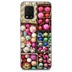 Силиконовый чехол "Елочные игрушки" на Xiaomi Mi 10 Lite / Сяоми Ми 10 Лайт Case Place
