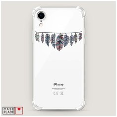 Чехол силиконовый Противоударный iPhone XR (10R) Гирлянда из перьев 1 Case Place