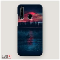Пластиковый чехол "Лодка в закате" на Honor и Huawei Honor 20e / Хонор 20е Case Place