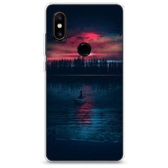 Силиконовый чехол "Лодка в закате" на Xiaomi Mi Mix 2S / Сяоми Ми Микс 2С Case Place
