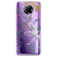 Силиконовый чехол "Тени стрекоз" на Xiaomi Poco F2 Pro / Сяоми Поко Ф2 Про Case Place