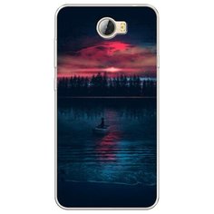 Силиконовый чехол "Лодка в закате" на Huawei Y5 II / Хуавей Y5 II Case Place