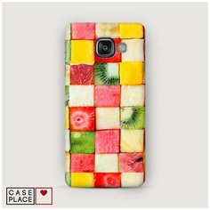 Чехол Пластиковый Samsung Galaxy A7 2016 Фруктовые кубики Case Place