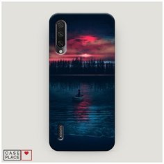 Чехол Пластиковый Xiaomi Mi CC9E Лодка в закате Case Place