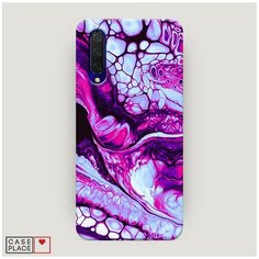 Чехол Пластиковый Xiaomi Mi A3 Lite Розовый флюид арт Case Place