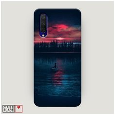 Чехол Пластиковый Xiaomi Mi A3 Lite Лодка в закате Case Place