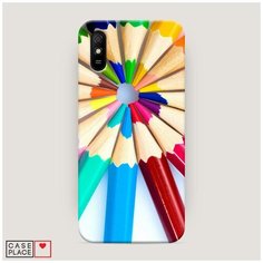 Чехол Пластиковый Xiaomi Redmi 9A Цветные карандаши Case Place