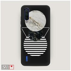 Чехол силиконовый Матовый Xiaomi Mi A3 Lite Пирамида из кругов Case Place