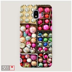 Чехол Пластиковый Samsung Galaxy J4 Елочные игрушки Case Place