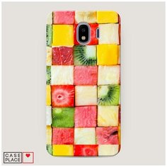 Чехол Пластиковый Samsung Galaxy J4 Фруктовые кубики Case Place