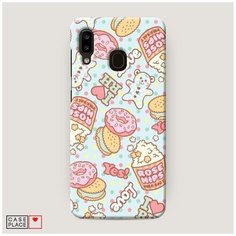 Чехол Пластиковый Samsung Galaxy A30 Сладости постер Case Place